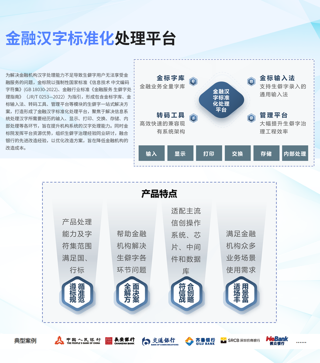金融漢字标準化處理平台